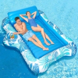 מזרן ים זוגי מתנפח עם מקום לבירה